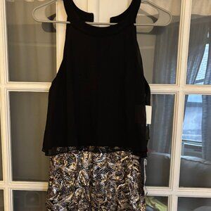 BRAND NEW Black & Sequin Dress - Size 10